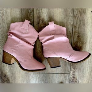 Light Pink Cowboy Booties Size 8